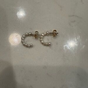 Madewell Pearl Gold Earrings